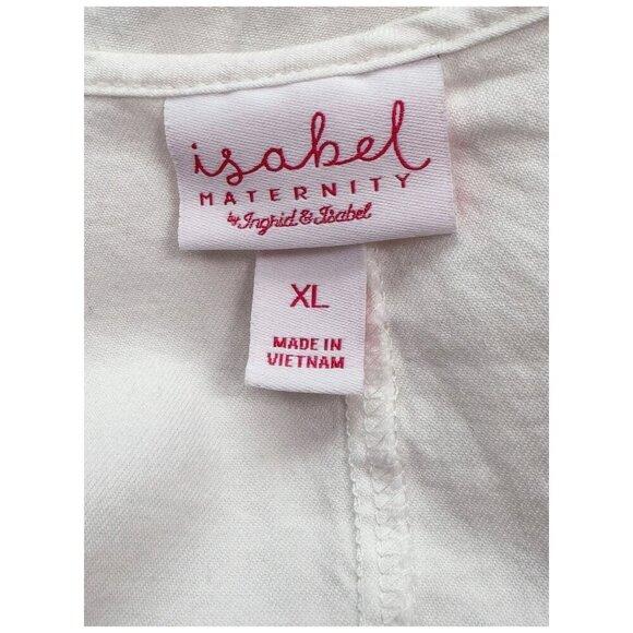 Isabel Maternity Babydoll Ecru Lace Long Sleeve Blouse Women's Sz XL - Picture 3 of 7